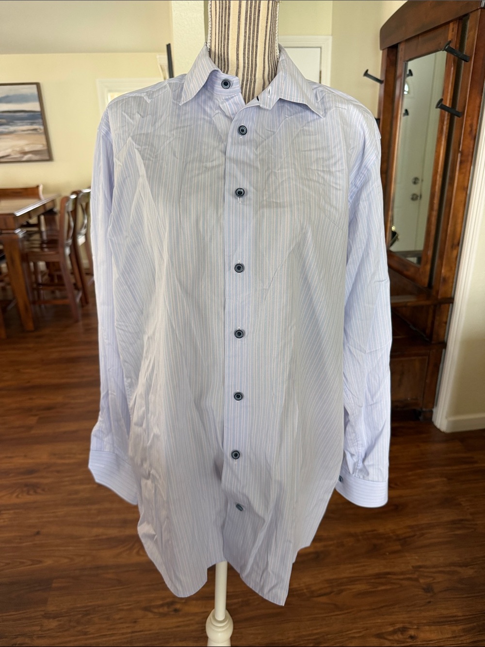 Eton Light Blue Pinstripe Dress Shirt